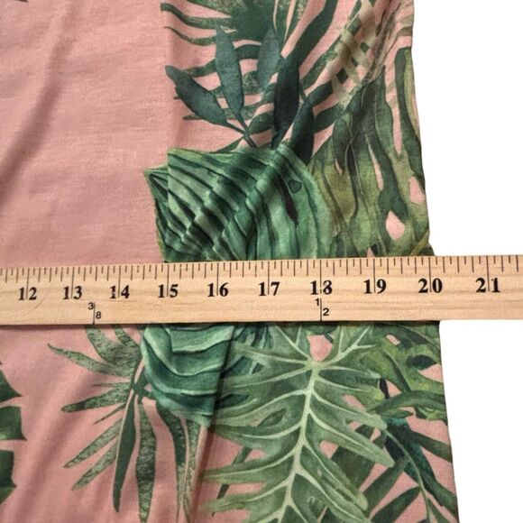 Boohoo Plus Imogen Palm Print Ruffle Tiered Maxi Dress Off The Shoulder Size 20 - Picture 5 of 10